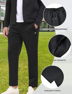 Chándales de invierno transpirables de alta calidad a bajo precio con logotipo personalizado y capucha con cremallera Fitness 2 Set de talla grande - Product Image 4