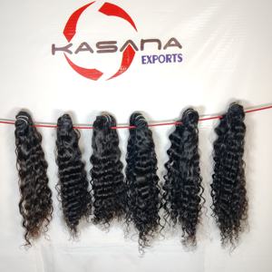 Extensions de cheveux humains ondulés à prix avantageux, alignées sur les cuticules, de couleur naturelle, fabriquées par des femmes vietnamiennes, en gros - Product Image 4