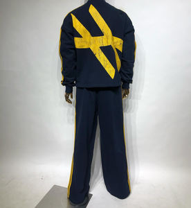 Logo Imprimé Brodé Personnalisé Hommes Survêtement Coton Polyester Pantalon Deux Pièces Ensemble - Product Image 2