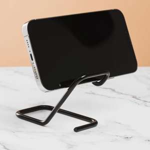 Soporte de teléfono móvil de diseño antiguo Premium de alta calidad acabado con recubrimiento en polvo negro forma y tamaño personalizados - Product Image 1
