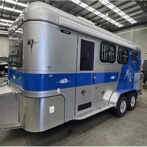 TrailTrekker 2-Horse Angle Load Float with Living Area for Camping-2HAL-C4900 <b>Cargo</b> & Utility <b>Trailer</b> - Product Image 1