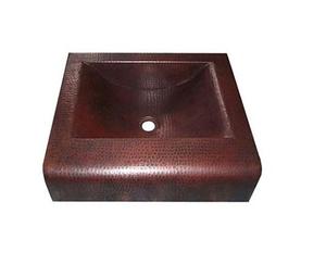 Lavabo de cobre martillado de diseño moderno de Venta caliente montado en encimera para decoración de baños de Villa de Hotel en casa - Product Image 6