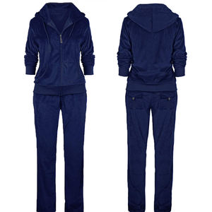 Nouveau style de qualité supérieure survêtement en velours pour femmes pour vêtements de rue ensemble de survêtements en velours pour femmes avec logo personnalisé - Product Image 4