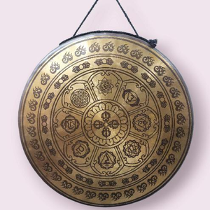 Gong fait à la main avec Bouddha Design Gongs faits à la main pour les prières religieuses Thérapie par le son Yoga Méditation au prix de gros bon marché - Product Image 4