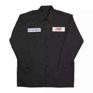 厂家供应男士长袖黑色批发工业定制机械制服工作衬衫