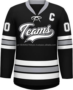 Maillot de hockey sur glace col en V pour hommes enfants cousu ou imprimé uniforme d'entraînement personnalisé nom de l'équipe - Product Image 2