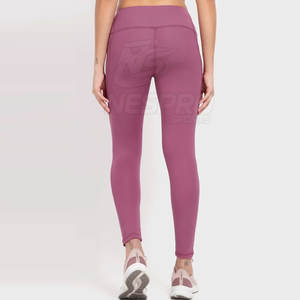Prix d'usine Legging de yoga pour femmes Impression de logo personnalisé Taille élastique Solide Mi Haute qualité Écologique Séchage rapide Respirant - Product Image 3