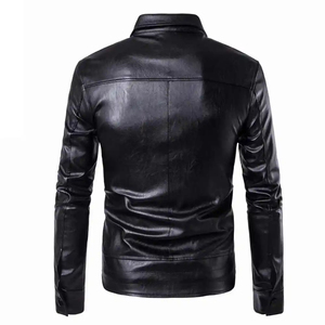 Chaquetas de cuero de invierno personalizadas de alta calidad para hombre, abrigos/chaqueta de cuero cálidos a la moda para hombre - Product Image 3