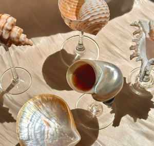 Elegantes vasos para beber de concha soplados a mano, tamaños personalizados y artesanía de alta calidad para tiendas de regalos y boutiques - Product Image 1