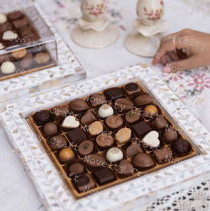 Handmade Elegant Acacia Wood Serving Tray Chocolate <b>Sweets</b> Dessert Display Stand for Weddings <b>Birthday</b> Parties Decorative - Product Image 4