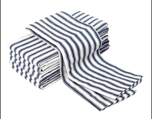 Best Selling 100% Organic Cotton Kitchen Dish <b>Towels</b> <b>Navy</b> Blue and Super Absorbent Customized and Reusable by Exporter - Product Image 1