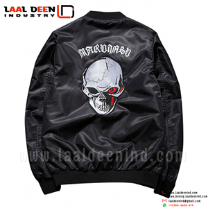 แจ็คเก็ตฤดูหนาว,แจ็คเก็ตเบสบอลมีซิปกันน้ำใส่ได้ทั้งชายและหญิงบุผ้าไนล่อนออกแบบโลโก้เองได้ - Product Image 5