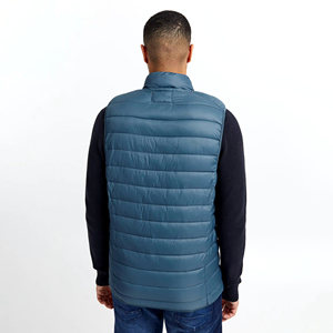 Venta al por mayor de chaleco acolchado ligero con cremallera completa logotipo personalizado transpirable sin mangas calentador de cuerpo acolchado abrigo de invierno de talla grande - Product Image 2