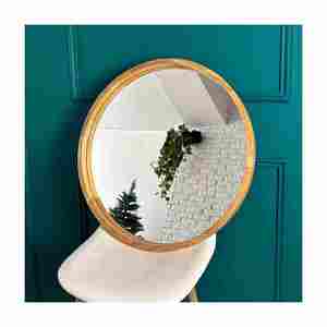 Hot Selling Custom Made Modern Round Wooden Frame High Quality Hand Crafted <b>Wall</b> <b>Mirror</b> with Logo - Product Image 3