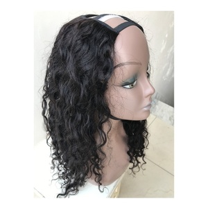 ผู้ขายต้นกําเนิดอินเดียของ Temple Hair เกรด 100% ดิบที่ยังไม่ได้ Virgin U ส่วนวิกผมต่อผมมนุษย์หยิกธรรมชาติ - Product Image 1