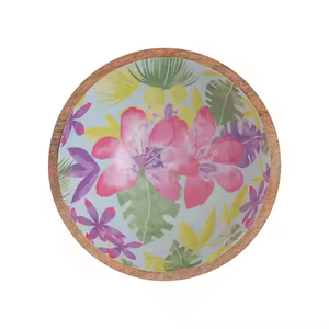 Cuencos de frutas superiores Arte original pintado a mano Hecho de madera de mango natural con incrustaciones de esmalte debido a cuencos ligeros de madera natural - Product Image 6