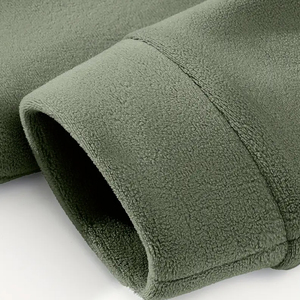 Winter <b>Pullover</b> <b>Mens</b> Hooded Cotton Fleece Jacket | Heavyweight Olive Green Coat | Casual Outdoor Wear | Quick-Dry Breathable - Product Image 5