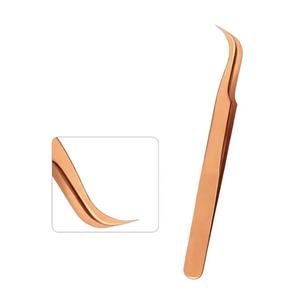 Pince à cils en acier inoxydable de luxe, haute qualité, durable, droite, lisse, outil de précision, salon personnel, utilisation pour les extensions de cils - Product Image 6