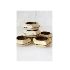 Rond de serviette incrusté d'os à la mode Rond de serviette poli Top vente Produits de décoration de table Anneaux de serviette - Product Image 1