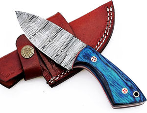 Couteau de chasse en acier Damas de qualité 2026, manche en corne de bélier, lame droite, garantie 3 ans, OEM personnalisé, haute durabilité pour l'extérieur - Product Image 4