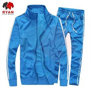 Survêtement pour homme, coupe régulière, grande taille, style décontracté, avec taille élastique et fermeture éclair - Product Image 2