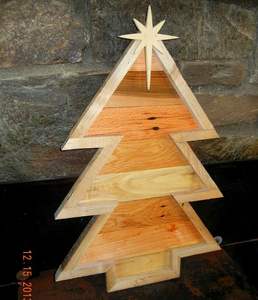 ไม้ต้นคริสต์มาสไม้เนื้อแข็งสำหรับตกแต่งเทศกาลงานฝีมือบนโต๊ะกล่องไม้และป้ายติดผนัง - Product Image 4