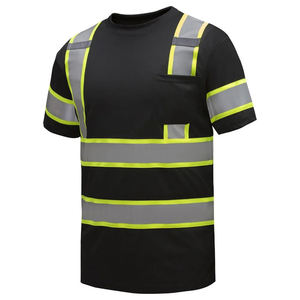 Camiseta de Seguridad Reflectante Personalizada, Camisetas de Trabajo de Construcción, Camisetas Informales con Tiras Reflectantes - Product Image 4