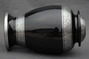 Black Color Cremation Urn for <b>Ashes</b> Adult Handmade for <b>Pet</b> <b>Ashes</b> Burial Container for Human Memorial Funeral Urn - Product Image 6