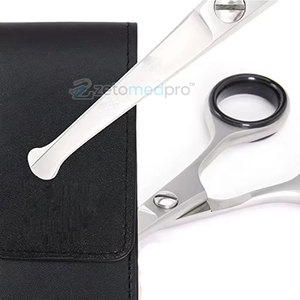 Ciseaux en acier inoxydable pour les poils du nez et des oreilles pour une utilisation confortable Ciseaux pour les poils du nez et des oreilles pour hommes et femmes Soins personnels - Product Image 6