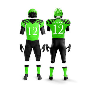 Equipo de fútbol americano personalizado al por mayor, conjunto completo de uniformes, servicio OEM corto para equipo de impresión por sublimación, fabricante de ropa - Product Image 4