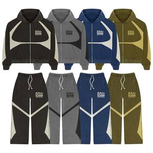 ชุดออกกำลังกายพิมพ์ลายสกรีนสีฟ้าสำหรับทั้งชายและหญิงชุดออกกำลังกาย450 GSM French Terry น้ำหนักมากผ้านุ่มใส่สบายไซส์ใหญ่สำหรับฤดูหนาว - Product Image 3