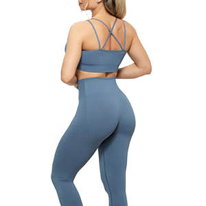 Sujetador Deportivo de Yoga Transpirable sin Costuras, Talla Grande, Cuello en U Simple, Logotipo Personalizado en la Parte Delantera, Ropa Deportiva para Mujer, para Correr, Gimnasio, Alto Soporte - Product Image 3