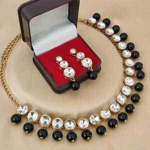 Hermoso collar Kundan de calidad superior con pendientes, collar elegante tradicional indio para mujer, conjunto de último Escote de tendencia - Product Image 3