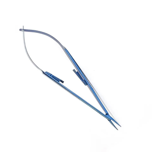 Micro-pincettes manuelles en acier inoxydable Castroviejo, titane, droites, réutilisables, instruments chirurgicaux, porte-aiguilles micro, forceps TC - Product Image 4