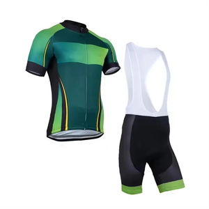 Conjuntos de Gel para Ciclismo con Logotipo Personalizado, Transpirables, Antibacterianos, Ecológicos, de Secado Rápido, Camiseta y Pantalones Cortos Amarillos - Product Image 1