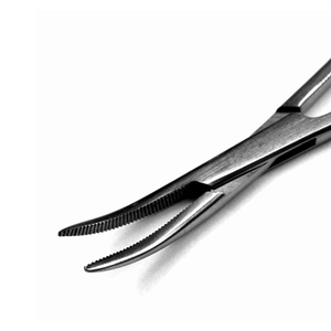 Pinzas microquirúrgicas de 10 cm, fuente de alimentación Manual, instrumentos curvos de acero inoxidable para herramientas quirúrgicas de base de Mosquitos - Product Image 2