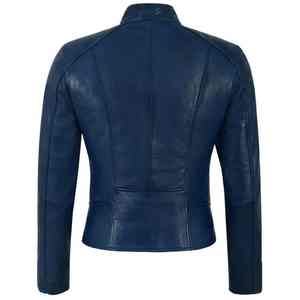 UNIQUE GYM WEAR Chaqueta de Cuero Sintético para Mujer, Impermeable, Transpirable, Ecológica, Reversible, Acolchada, Cortavientos, con Cierre Completo - Product Image 4