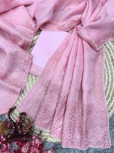 ชุดส่าหรีซารีผ้านิ่มดีไซเนอร์อินเดียสำหรับงานแต่งงานส่าหรีส่าหรี - Product Image 5