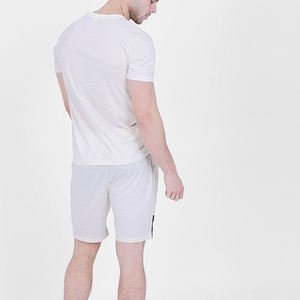 Logo personnalisé logo personnalisé en gros ensembles de sweats à capuche court avec fermeture éclair complète et jogger ensemble unisexe 2 pièces survêtement court pour hommes - Product Image 2