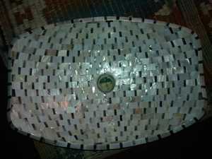 Lavabo Moderno Ecológico Personalizado con Incrustaciones de Madera, Marca TIMELESS CRAFT, Último Diseño de la India - Product Image 3