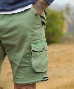 กางเกงขาสั้นผ้าคอตตอนสำหรับผู้ชายกางเกงขาสั้นผู้ชายใส่สบายแบบแห้งเร็วและทนทานมีตัวเลือกสีพื้น100% - Product Image 5