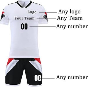Maillot de football personnalisé en gros 100 % polyester, ensemble de vêtements de football uni, maillot de football d'entraînement à séchage rapide pour hommes - Product Image 3