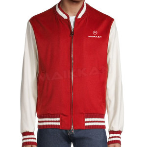 Blousons universitaires d'hiver personnalisés pour hommes avec col montant, écologiques et à séchage rapide, coupe ajustée, en laine, en promotion - Product Image 2