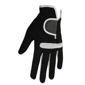 Gants de golf pour hommes, main gauche, 2 pièces, noirs, de haute qualité, tissu respirant anti-humidité, fermeture à bouton, professionnels - Product Image 6