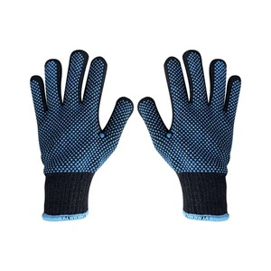 Gants de travail en coton à pois en PVC Construction en pointillés Gants de main d'industrie à pois en PVC naturel - Product Image 5