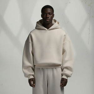 Pull en polaire éponge française personnalisé 350gsm lourd 100% coton Boxy régulier impression numérique sweat à capuche d'hiver - Product Image 3