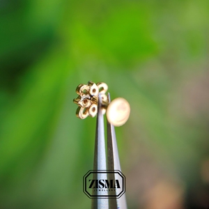 เครื่องประดับเจาะเพชรแท้แบบพรีเมี่ยมผ่านการรับรองจาก GIA ทองคำ14K 18K สามารถกำหนดขนาดได้เองพร้อมหมุดเกลียวหรือแผ่นรองรูปผีเสื้อ - Product Image 2