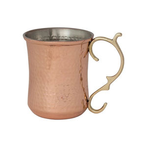 Taza de Cobre Puro de Diseño Floral Único, Taza de Cobre Sólido con Asa Plana, Taza para Beber para el Hogar, Bar y Cocina, Precio Bajo - Product Image 5