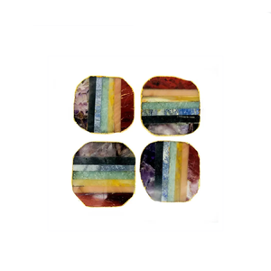 Posavasos de Cristal de Alta Calidad para Regalo, Hechos a Mano, Artesanía en Piedra, Posavasos de Piedra de 7 Chakras para Bebidas, Piedra Natural Curativa, Venta al por Mayor - Product Image 1