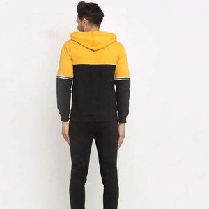 Haute qualité Cargo personnalisé jaune et noir survêtement Street Wear hommes survêtement rayure respirant confortable hommes survêtement - Product Image 2